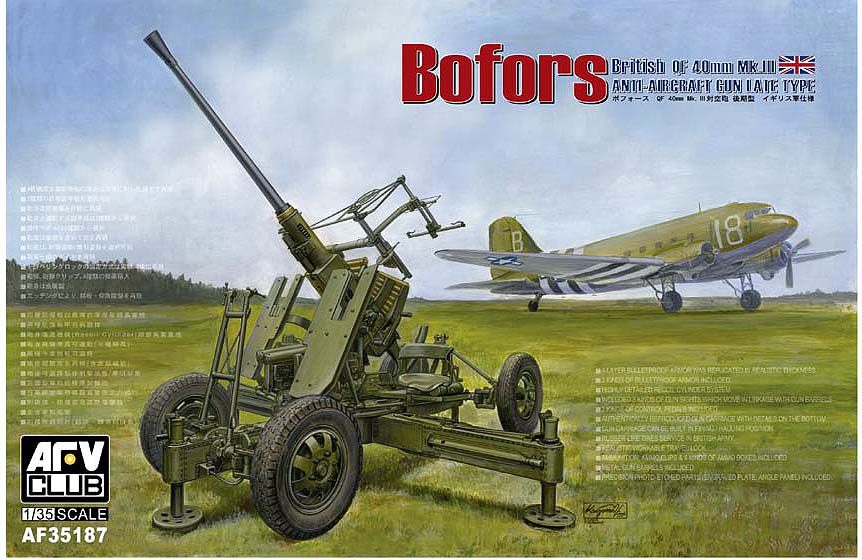 Afv Club - British Vers.of Bofors 40mm MKIII AA Gun Afv Club - British Vers.of Bofors 40mm MKIII AA Gun